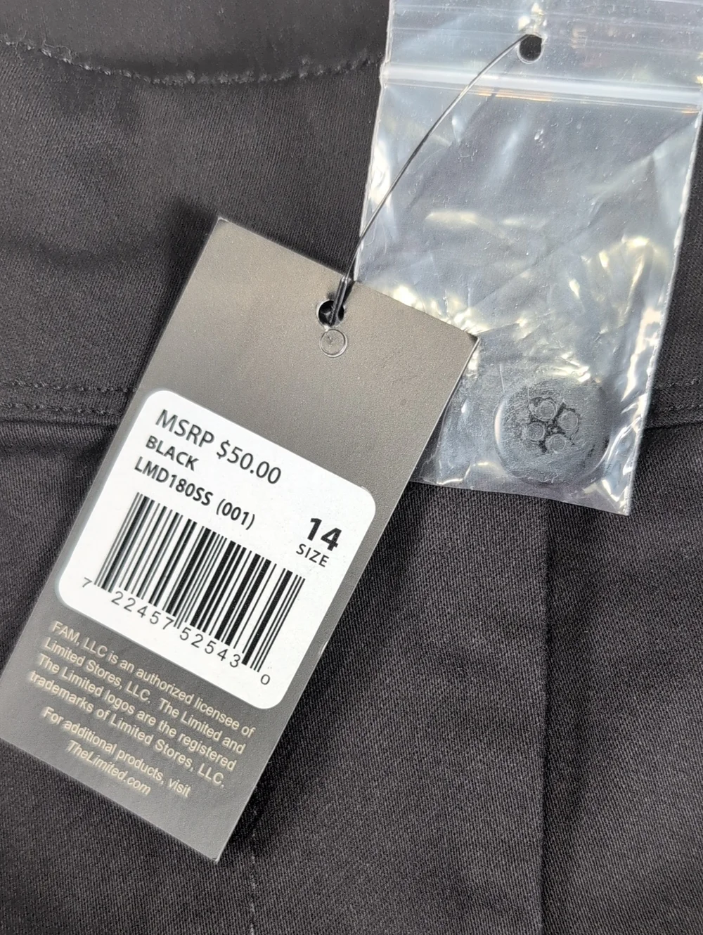 The Limited Black Tailored Shorts Size 14